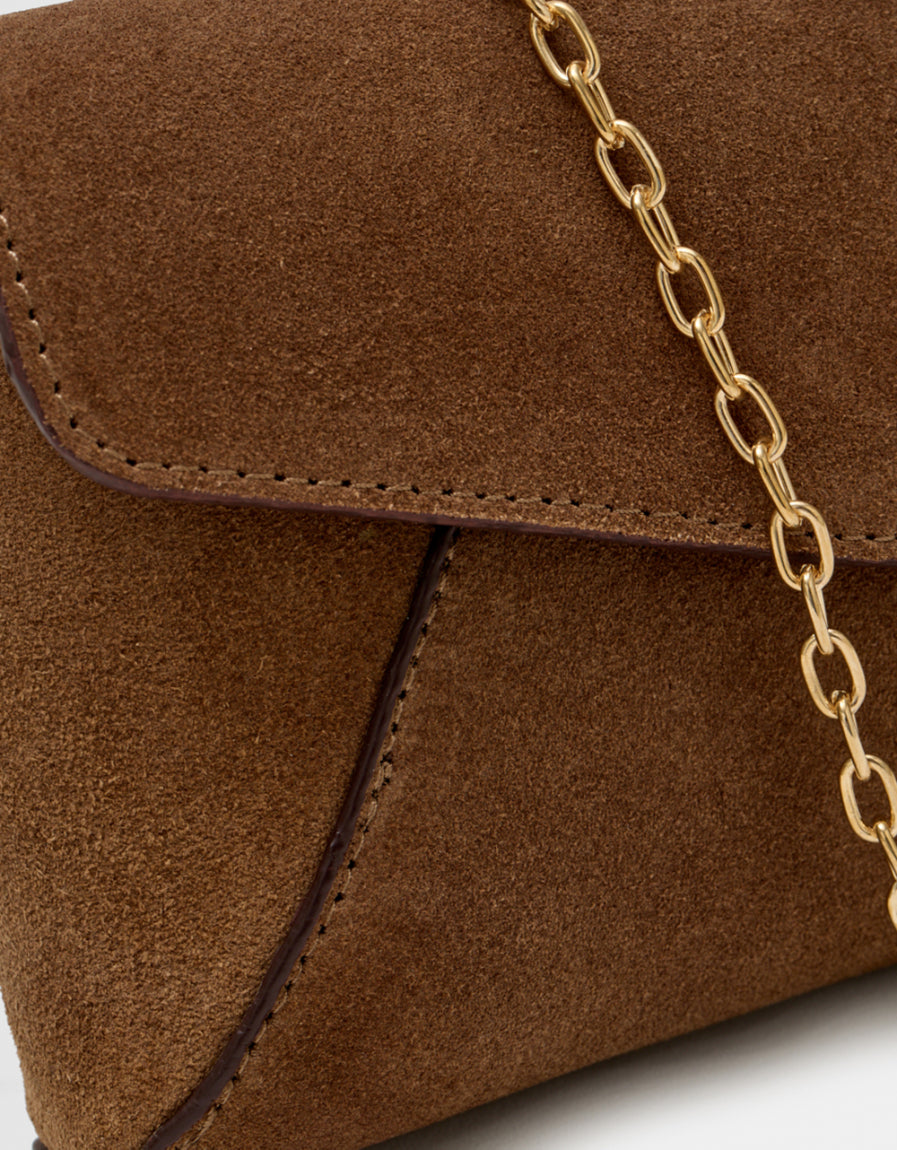 Sac bandoulière cuir brun - image 4