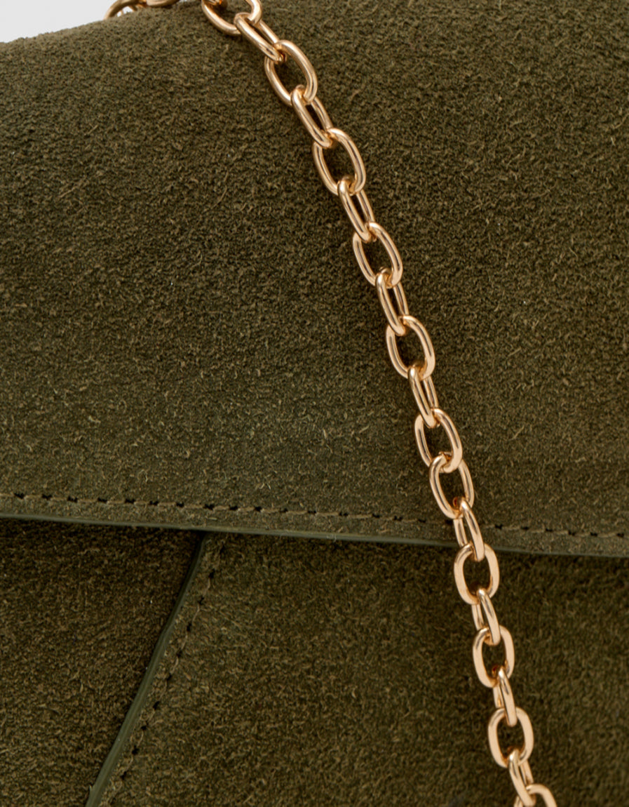 Sac bandoulière cuir kaki - image 4