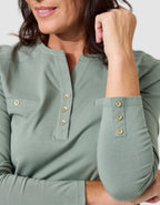 T-shirt coton vert - image 4