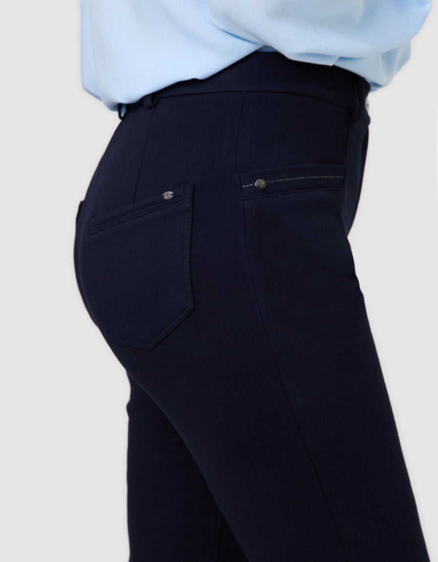 Pantalon stretch marine - image 4