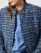 Veste tweed laine bleu - image 4