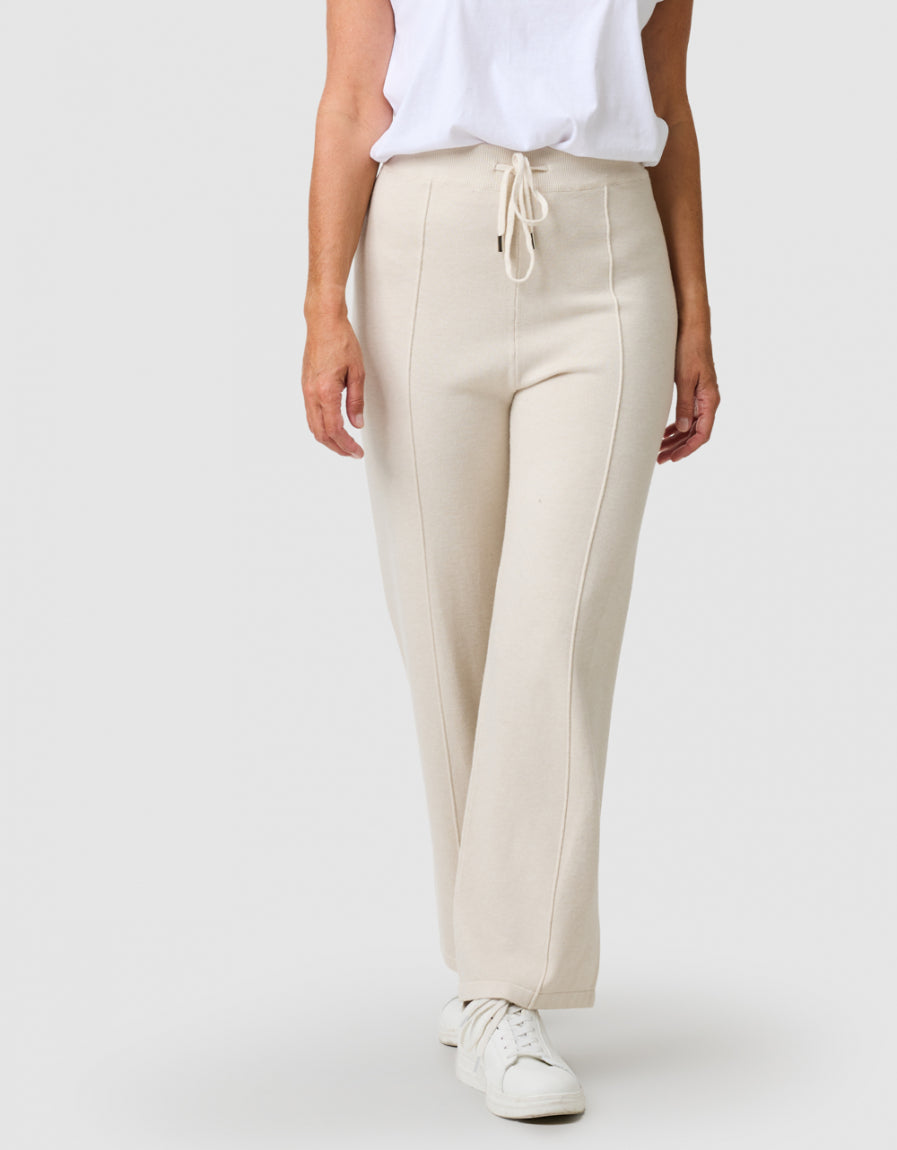 Pantalon maille écru - image 4