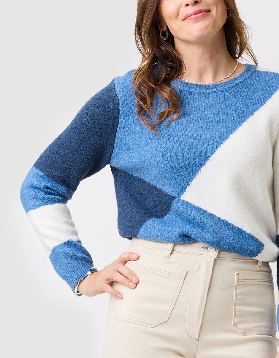 Pull colorblock coton - image 4