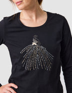 T-shirt imprimé noir - image 4