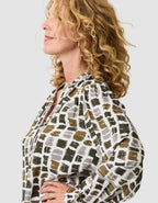 Chemisier imprimé kaki - image 4