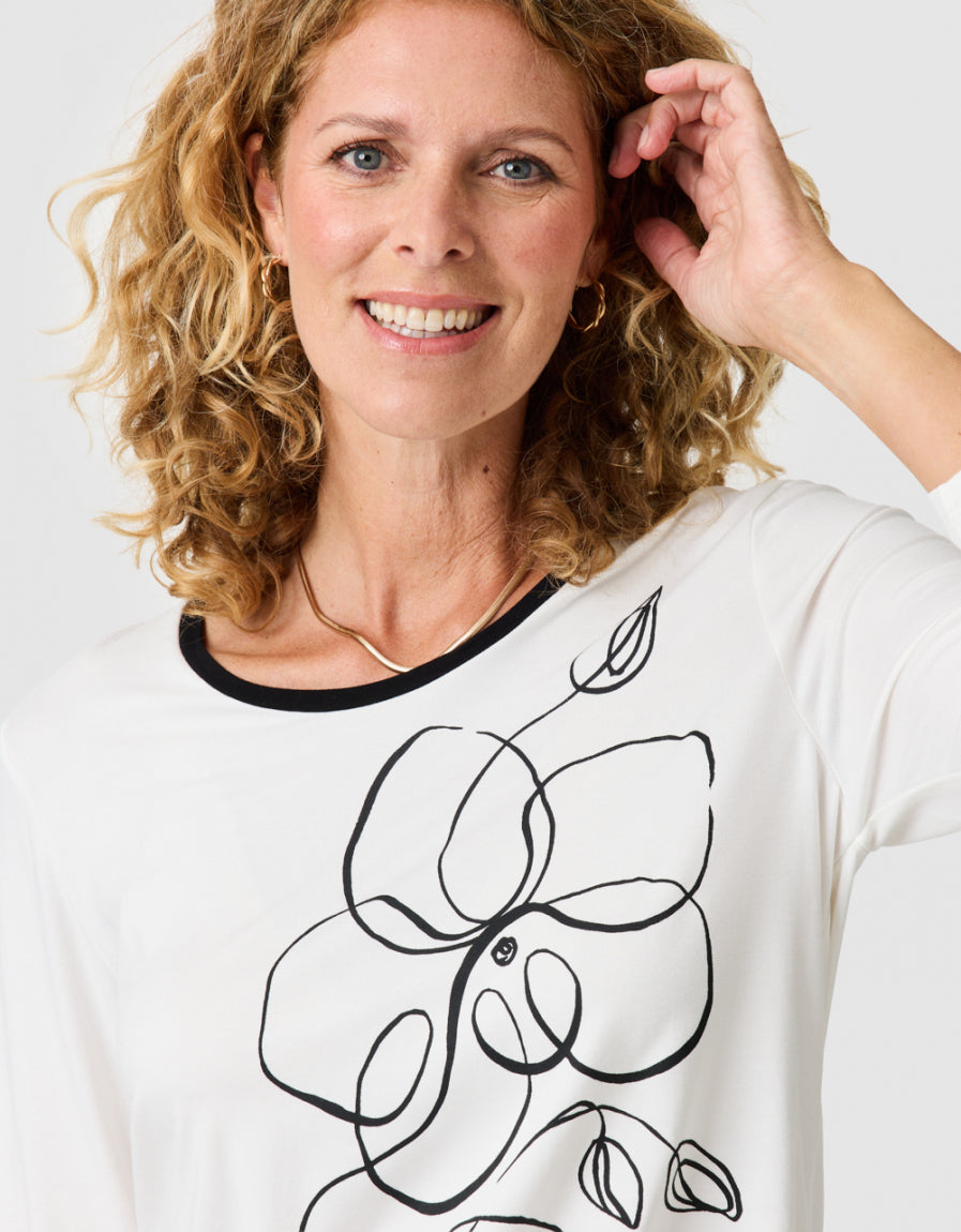 T-shirt imprimé écru - image 4