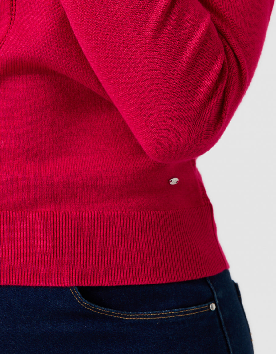 Pull fantaisie framboise - image 4
