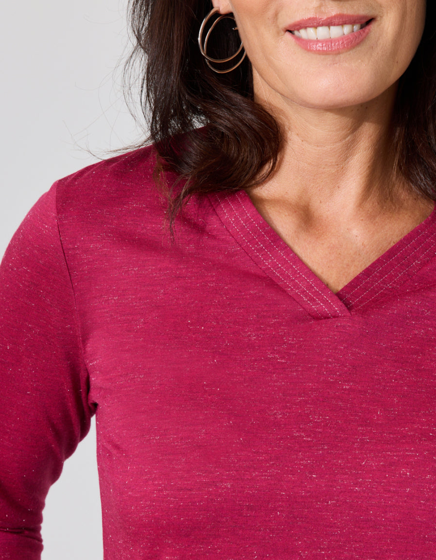 T-shirt irisé rouge - image 4