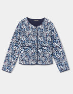 Veste motif bleu blanc - image 4